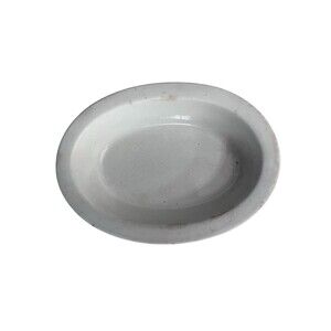 Oval Ironstone Bowl Dish Cook & Hancock Crazing Vegetable White